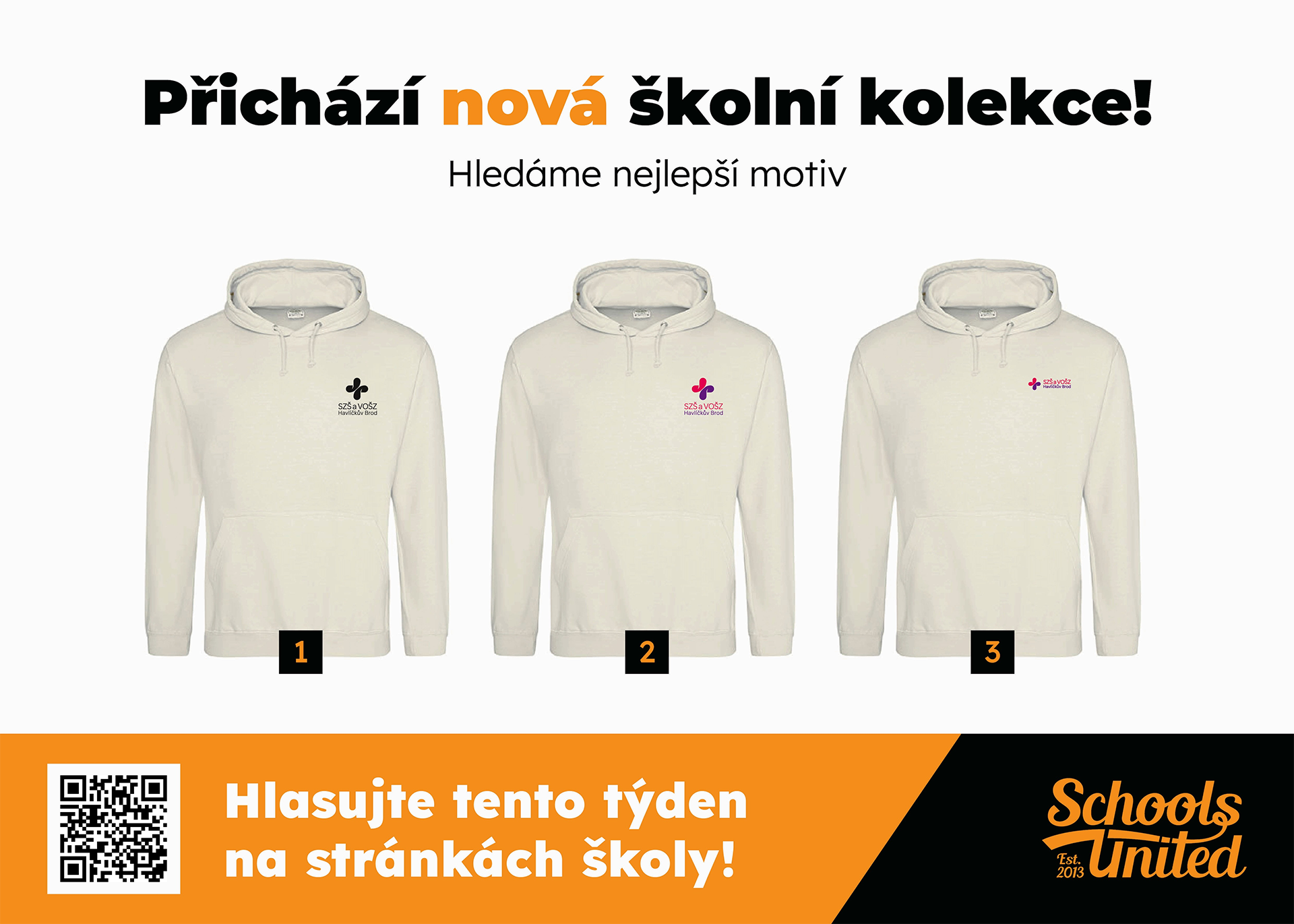 Obrázek se třemi variantami mikin